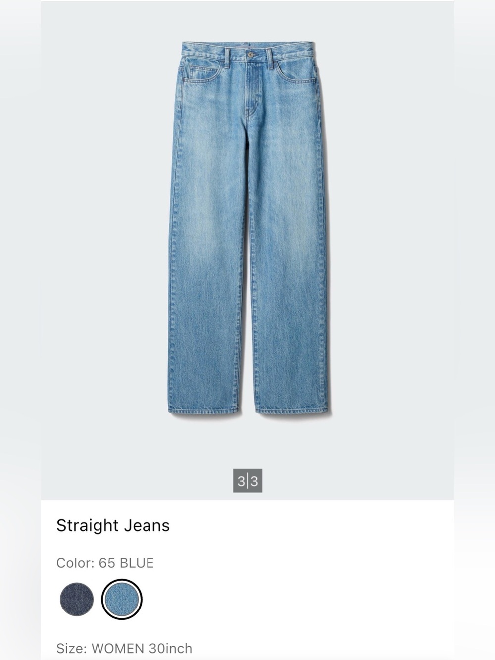 Uniqlo and JW Anderson Straight Jeans - Picture 3 of 4